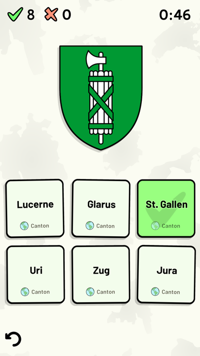 Swiss Cantons Quiz Screenshot