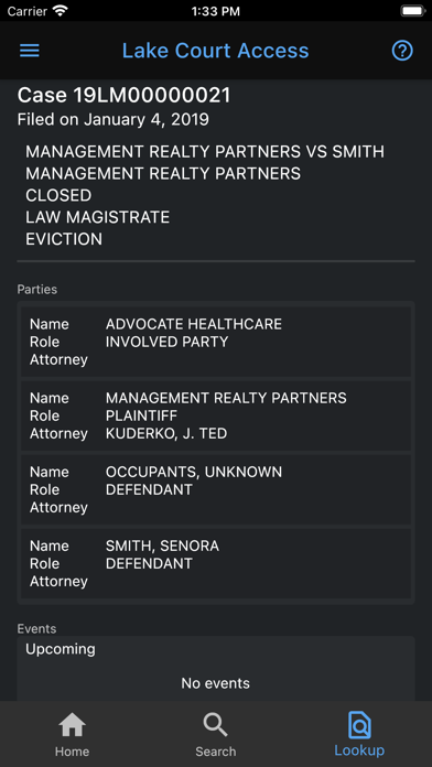 Lake Court Access Screenshot