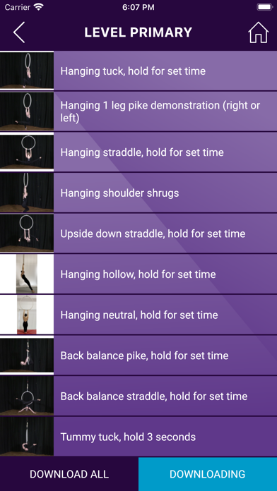 Aerial Arts App Screenshot