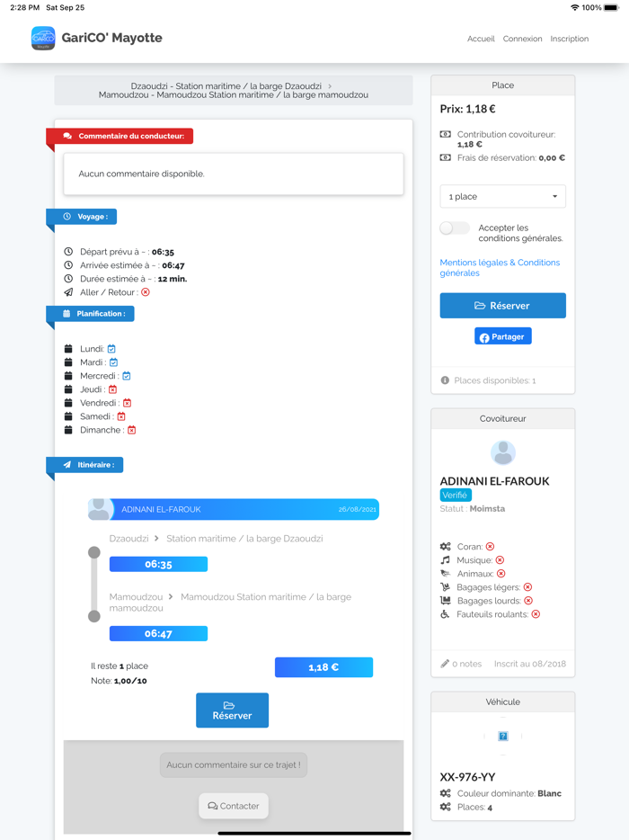 GariCO Covoiturage Mayotte