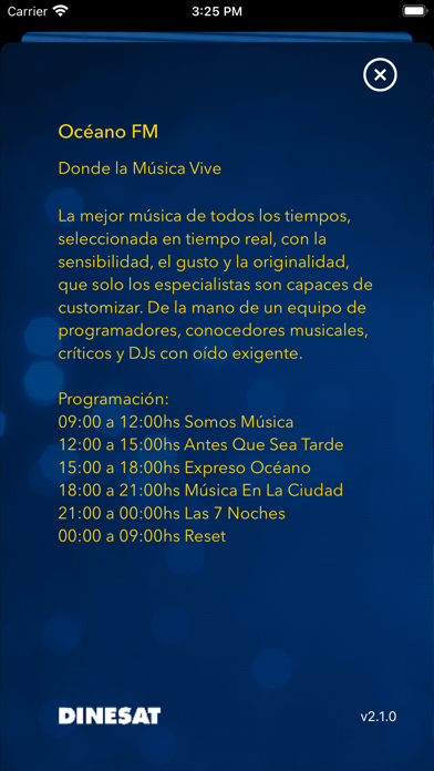Océano FM Screenshot