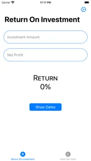 roi calculator cash evaluation iphone screenshot 1