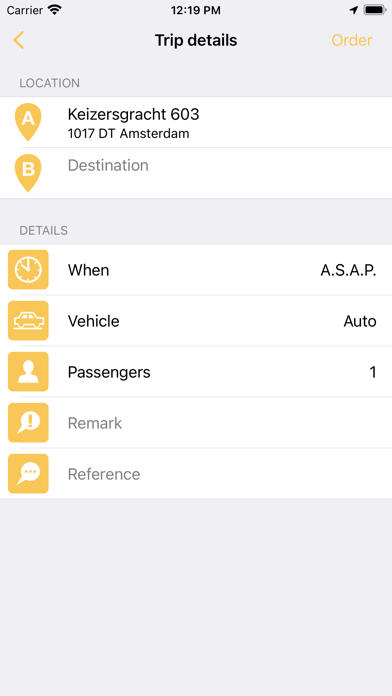 AMS Business Taxi Screenshot