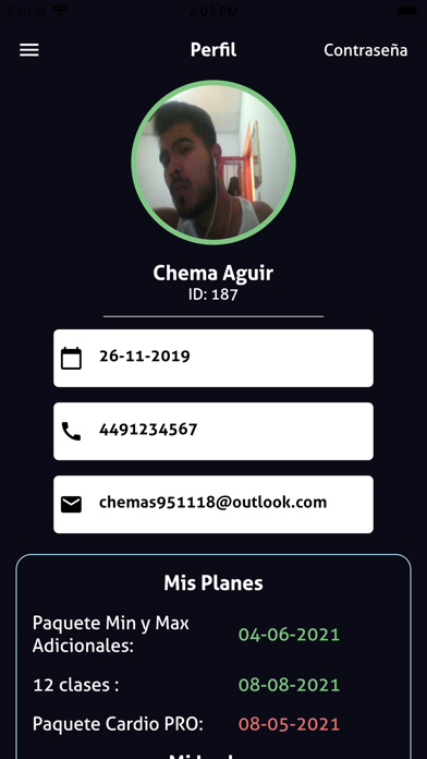 ProGym Cloud Screenshot