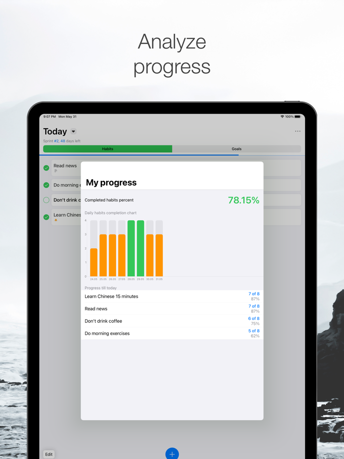 BeBetter habits and goals