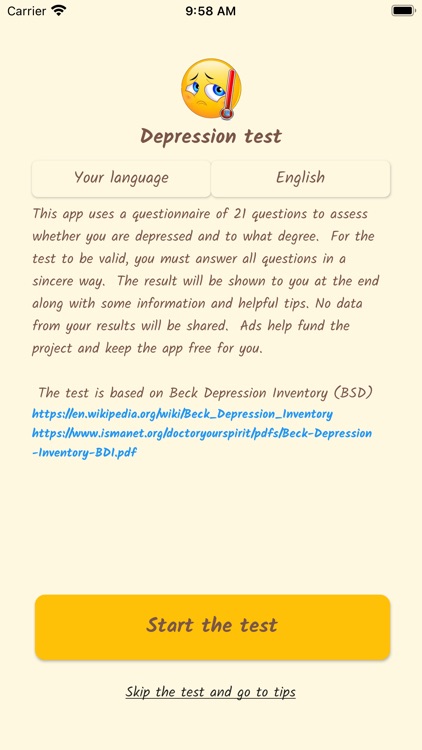 Depression Test