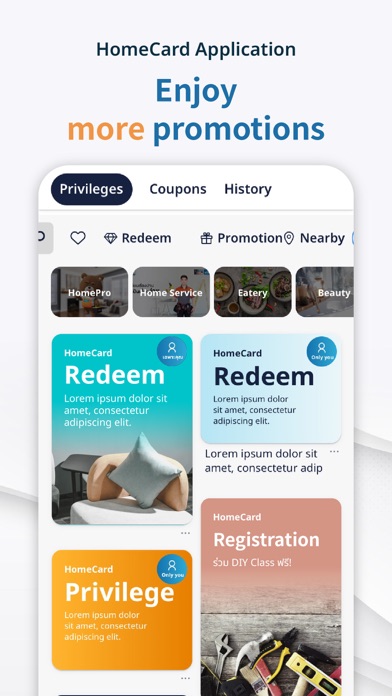 HomeCard. Screenshot