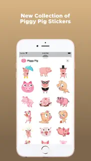 adorable piggy pig stickers iphone screenshot 2