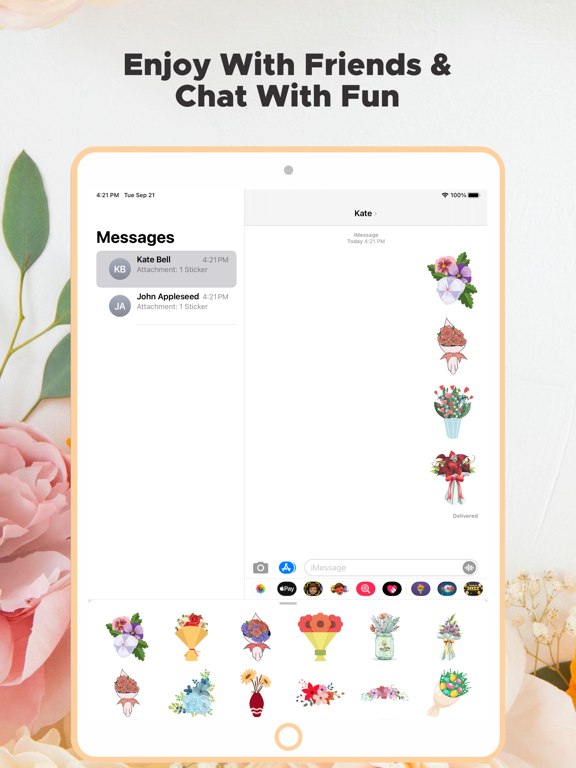 Screenshot #4 for Flower Loving Stickers
