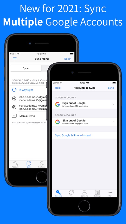 #2. Contacts Sync Pro (iOS) Podle: Playa Apps