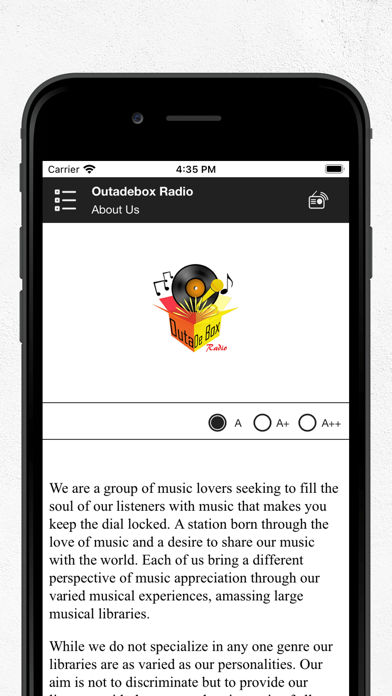 Outadebox Radio Screenshot