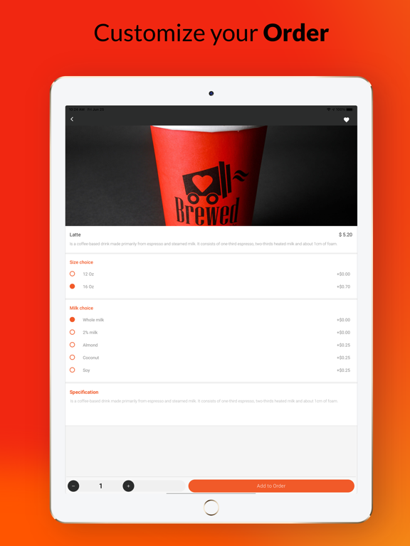 Brewed On Wheels iPad screenshot 4 - Food & Drink app