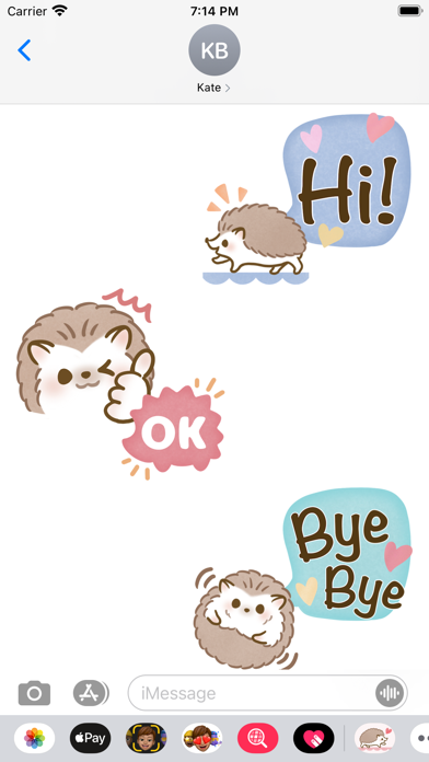 Fluffy Hedgehog’s Emojiのおすすめ画像1