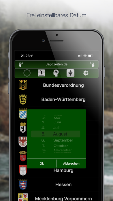 Jagdzeiten.de Premium App Screenshot