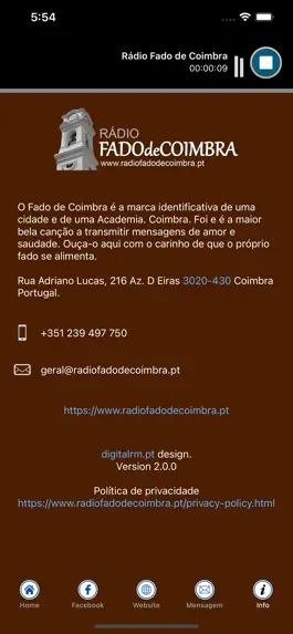 Game screenshot Rádio Fado de Coimbra apk