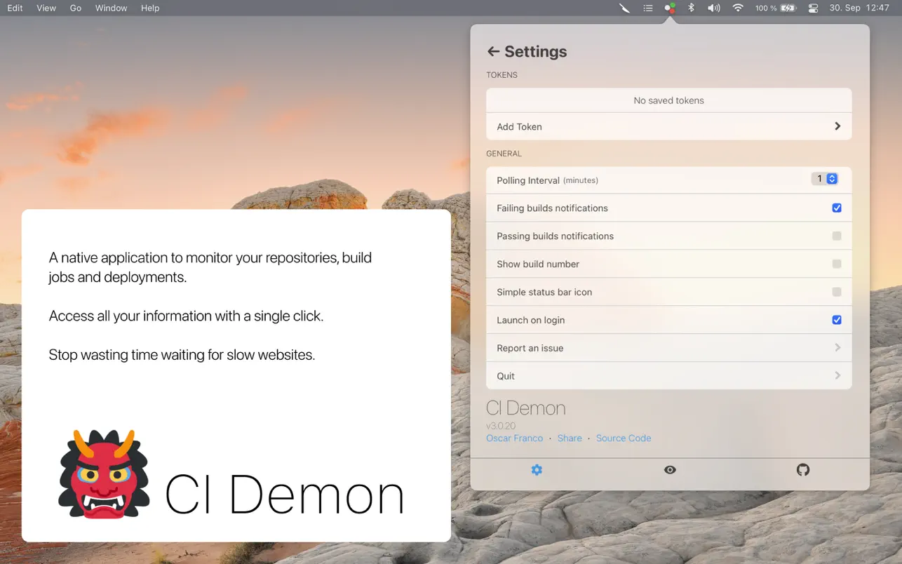 #2. CI Demon (macOS) Av: Oscar Franco