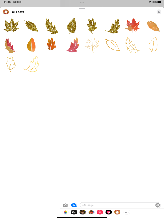Screenshot #6 pour Glitter Fall Leaves Stickers