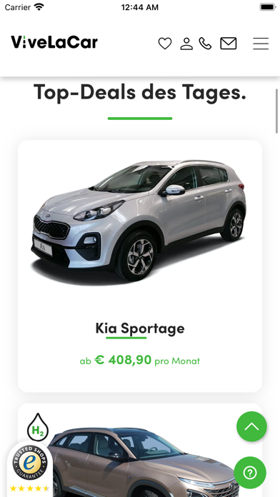 ViveLaCar Österreich Auto-Abo Screenshot