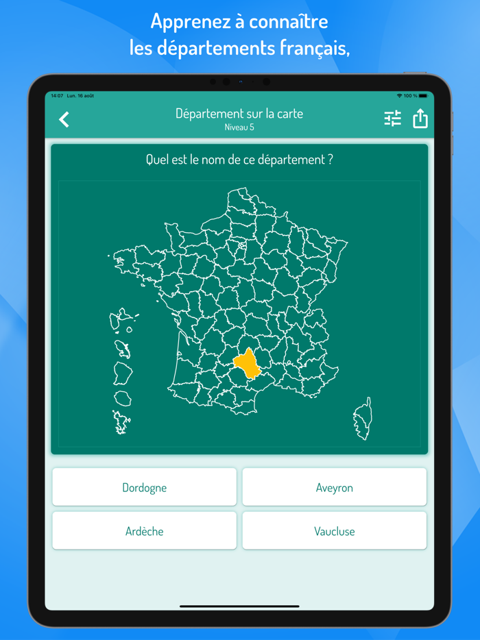 Départements et régions France