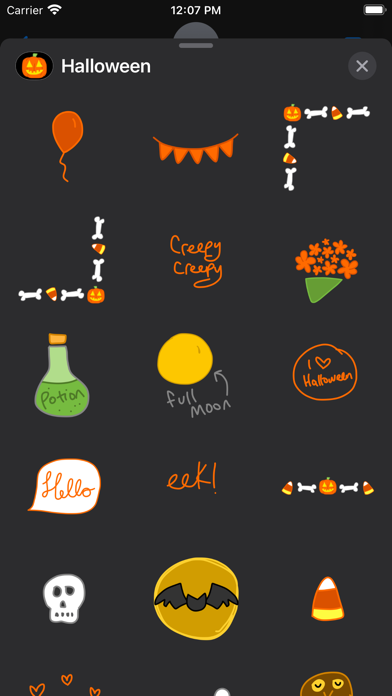 Halloween Stickers Cute Emoji Screenshot