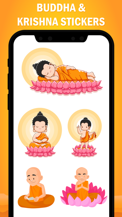 Buddha And Krishna Stickers Screenshot