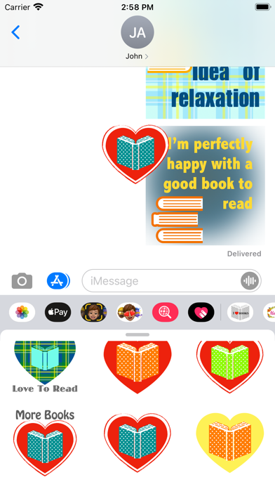 I love books stickers Screenshot