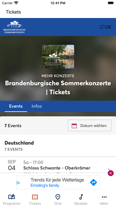 Sommerkonzerte Screenshot