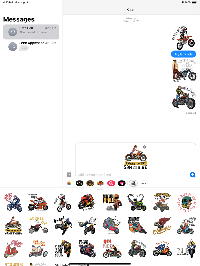 Motorbike Ride Stickers