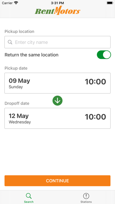 Rentmotors rent-a-car Screenshot