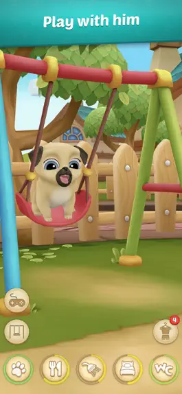 Game screenshot My Virtual Pet Dog: Pug Louie apk