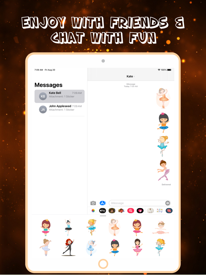 Cute Ballet Girls Stickers