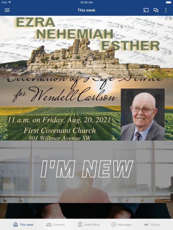 First Covenant Church Willmar iPad screenshot 1 - Education app