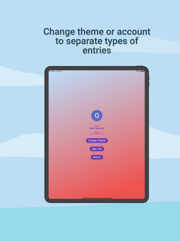 Quill Journal iPad screenshot 3 - Lifestyle app