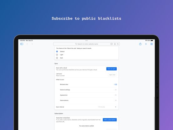 uBlacklist for Safari iPad screenshot 5 - Utilities app
