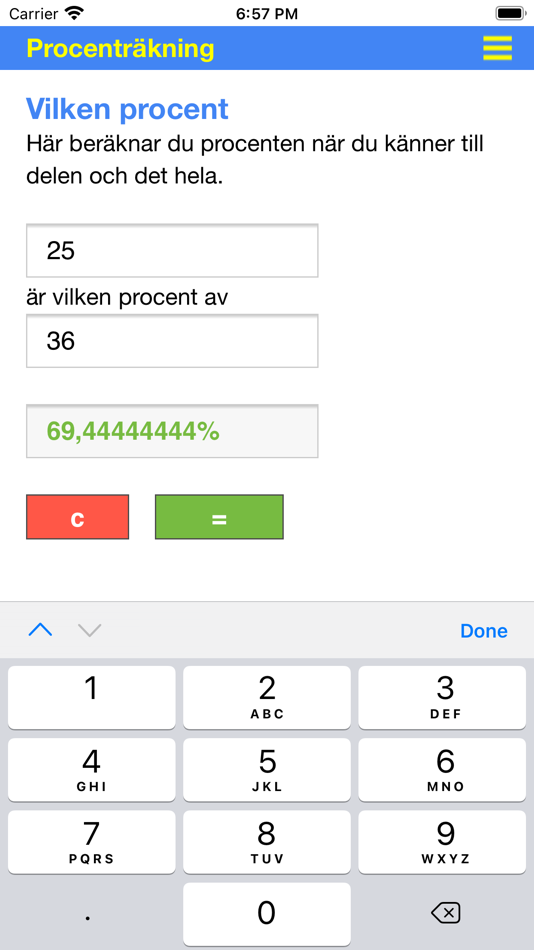 #3. Procenträkning (iOS) By: H Valeur