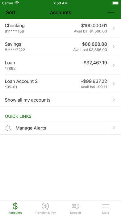 Homeland Community Bank Screenshot