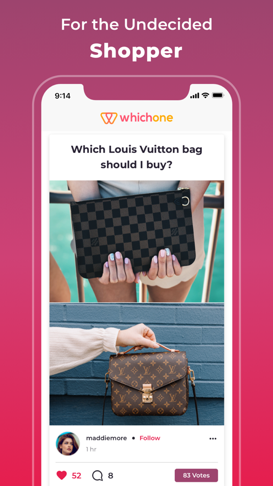 #6. WhichOne - Compare with Polls (iOS) By: Brandon Barooah