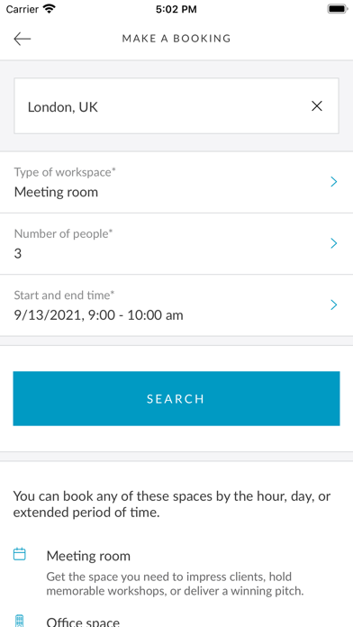 IWG: Hybrid Working Platform Screenshot