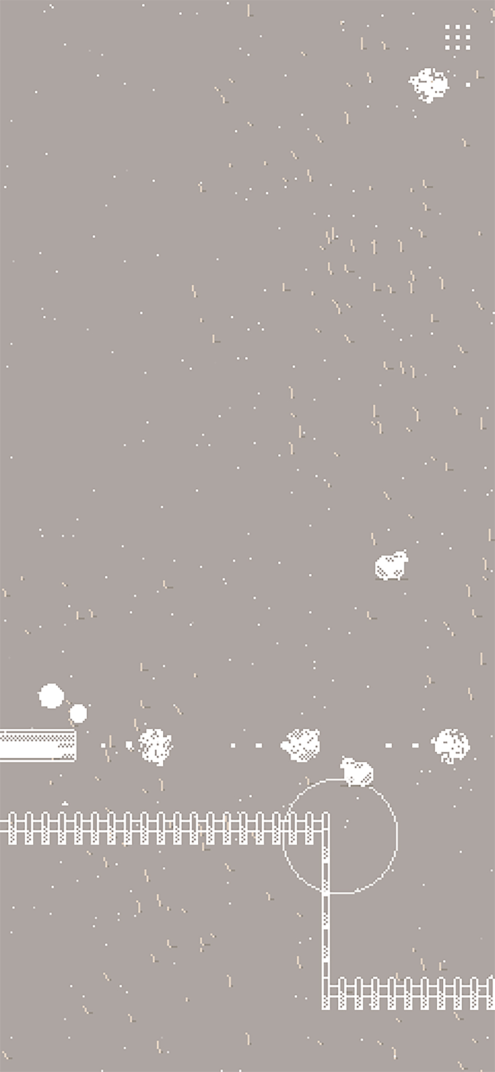 Shepherd lead sheep to goal