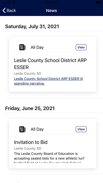 Leslie County SD (KY) Screenshot