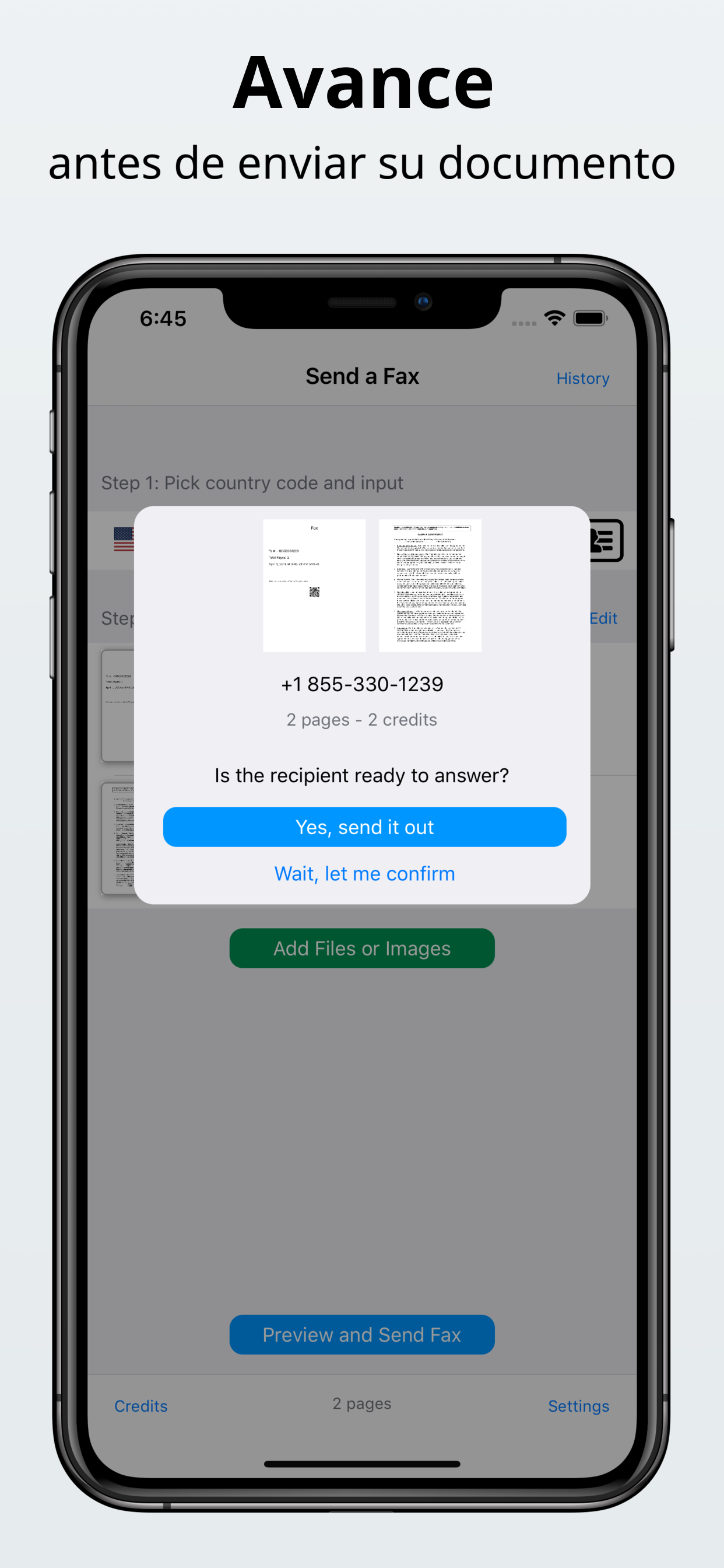 Receive & Recibir Fax Number