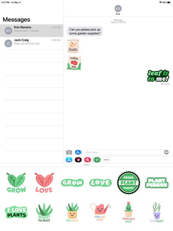 Screenshot #6 pour Plant Parent Stickers