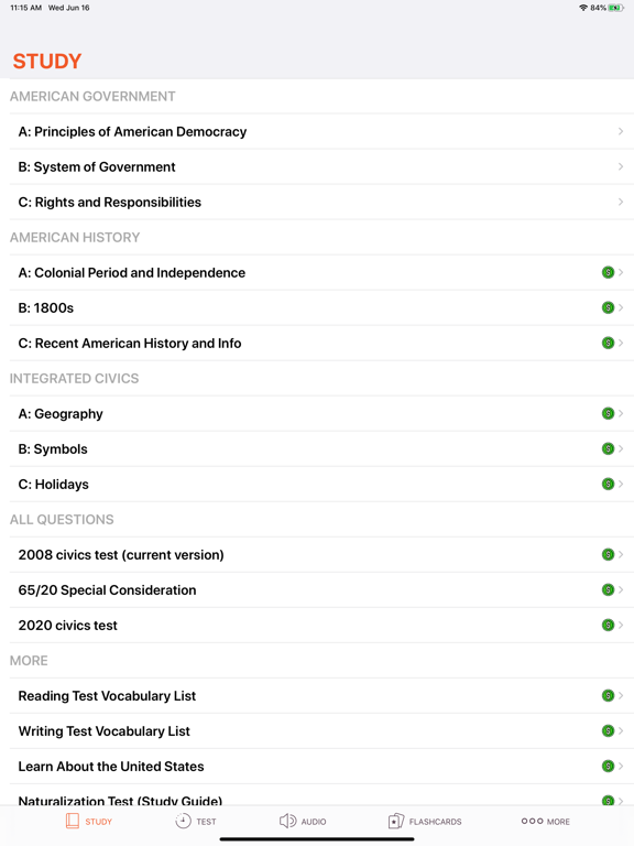 Screenshot #5 pour USA Citizen Test