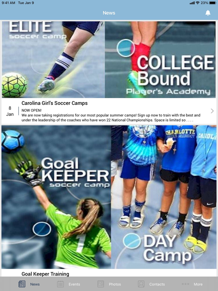 Carolina Girls Soccer Camp