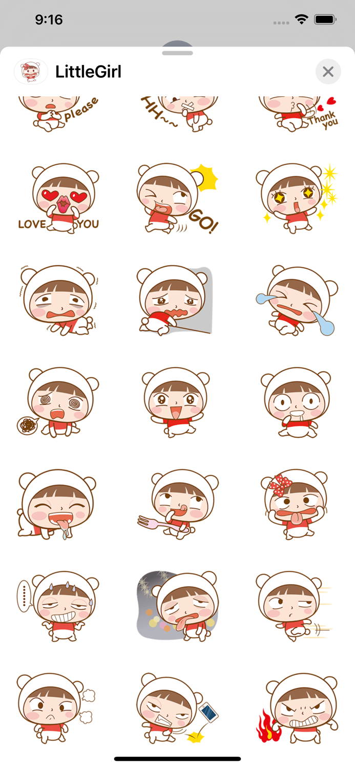 Little Cute Girl Sticker