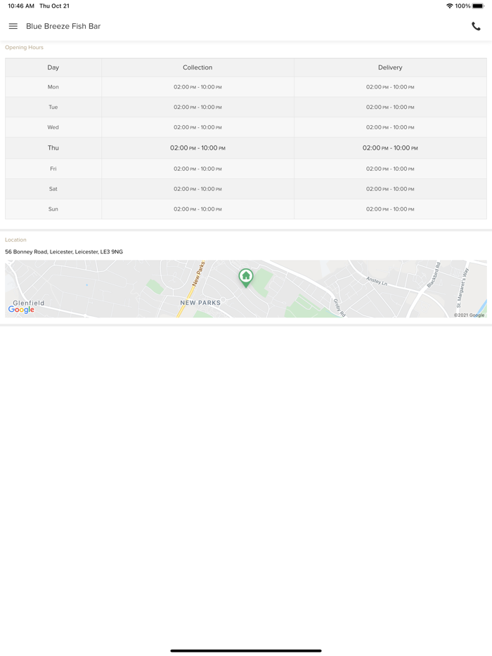 Blue Breeze Fish Bar Leicester