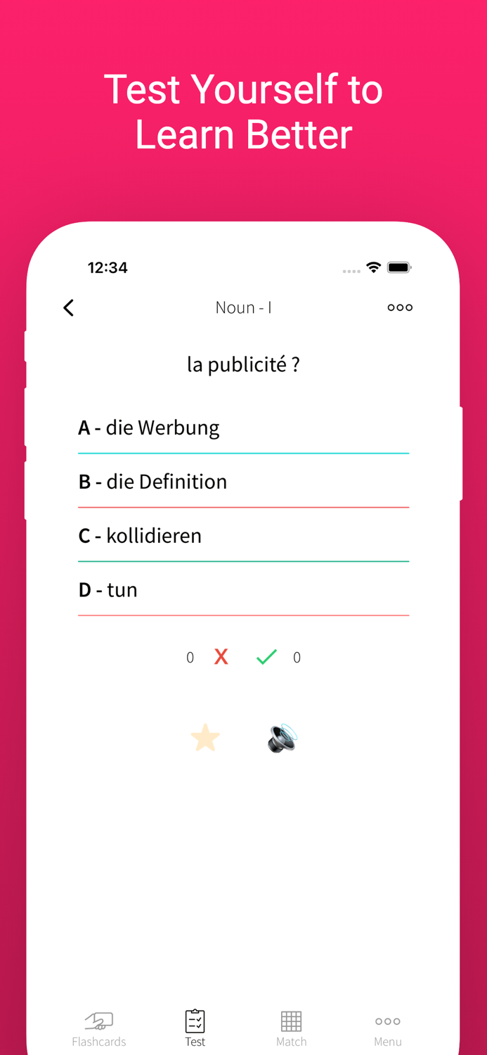 Practice German French Words