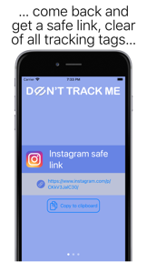 Don't track me screenshot
