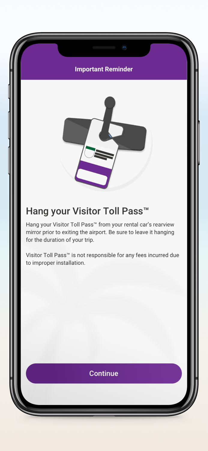Visitor Toll Pass