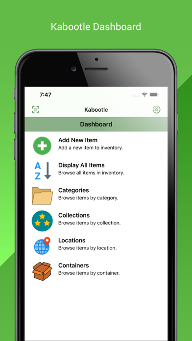 Kabootle Home Inventory Screenshot